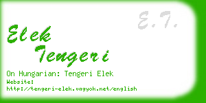 elek tengeri business card